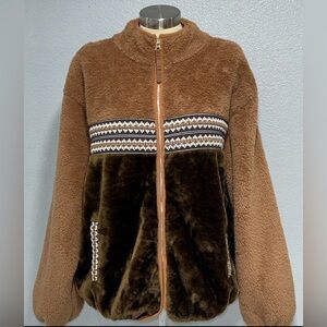 UGG Women's Marlene Sherpa Jacket with Heritage Braid